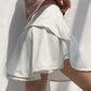 Women's Solid Color Shorts with Lining High Waist Workout Tennis Skirt