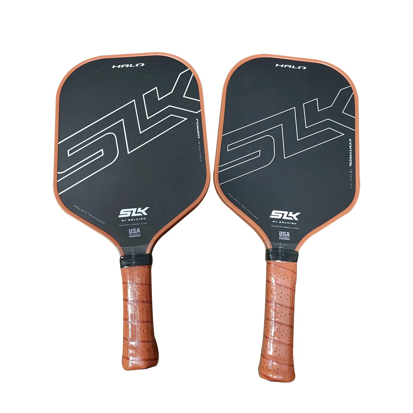 SLK Halo Control XL Power MAX Pickleball Paddle, Raw Carbon Fiber, A Rev-Core Power, Polymer Core, 2024