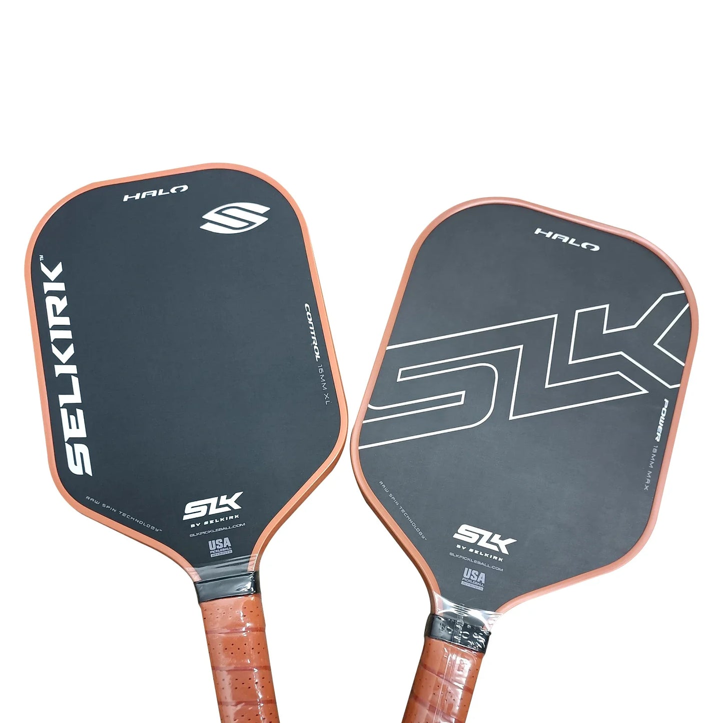 SLK Halo Control XL Power MAX Pickleball Paddle, Raw Carbon Fiber, A Rev-Core Power, Polymer Core, 2024
