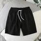 Men Active Wear Shorts Quick-drying Athletic Shorts with Elastic Waistband Pockets for Men Summer Solid Color Wide Leg Fitness