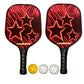 Pickleball Racket Set: 2 Carbon Fiber Paddles, 3 High-Performance Balls w/ Carry Bag