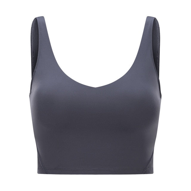 FlexiFitness Women's Nylon Spandex Sports Crop Tank Top - Sleeveless (XS-XL)