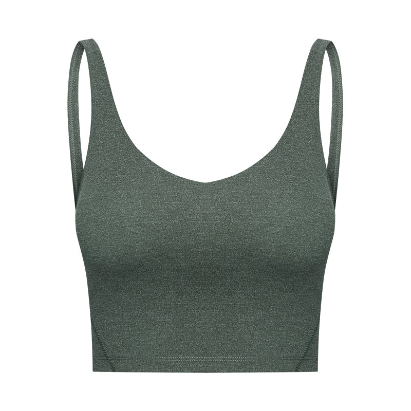 FlexiFitness Women's Nylon Spandex Sports Crop Tank Top - Sleeveless (XS-XL)