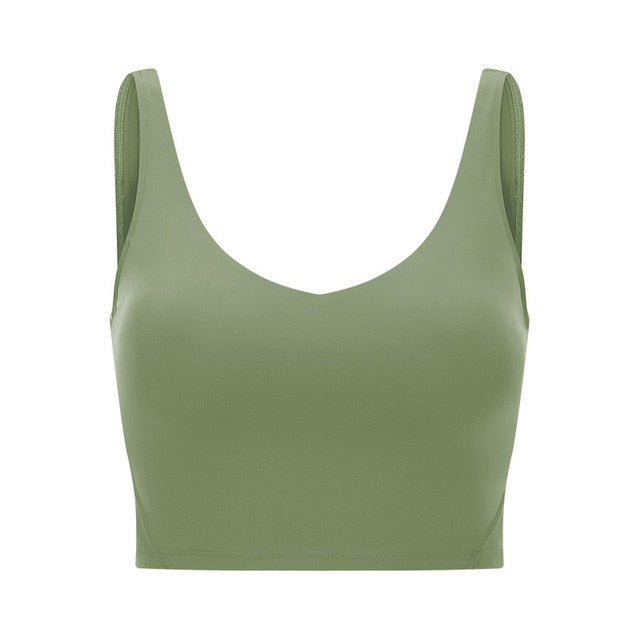 FlexiFitness Women's Nylon Spandex Sports Crop Tank Top - Sleeveless (XS-XL)