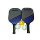 Pickleball Racket Set: 2 Carbon Fiber Paddles, 3 High-Performance Balls w/ Carry Bag