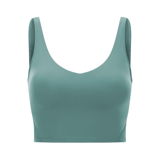 FlexiFitness Women's Nylon Spandex Sports Crop Tank Top - Sleeveless (XS-XL)