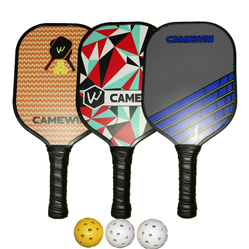 Pickleball Racket Set: 2 Carbon Fiber Paddles, 3 High-Performance Balls w/ Carry Bag