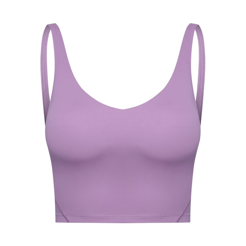 FlexiFitness Women's Nylon Spandex Sports Crop Tank Top - Sleeveless (XS-XL)