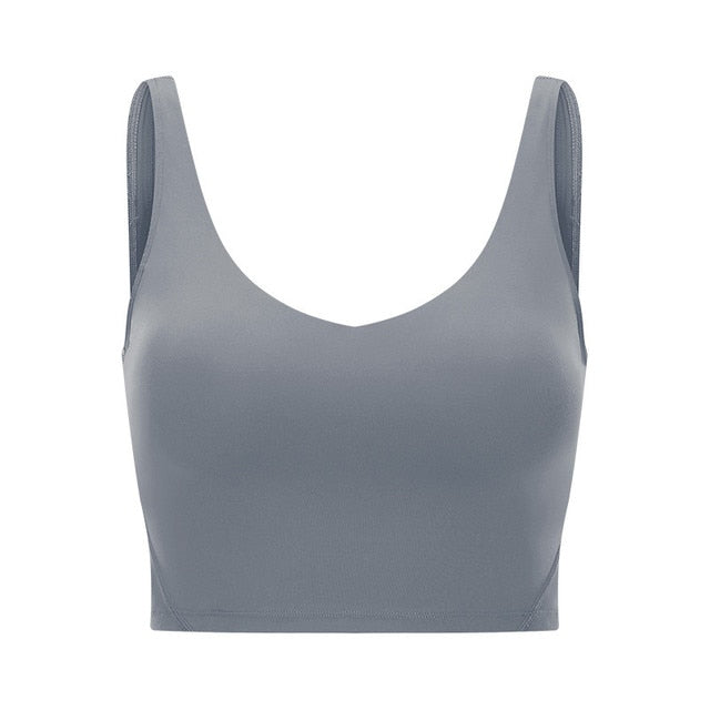FlexiFitness Women's Nylon Spandex Sports Crop Tank Top - Sleeveless (XS-XL)