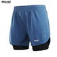 Pickleball Shorts - Blue/Gray Men's Polyester-Spandex Blend Shorts - Sizes S-XXL