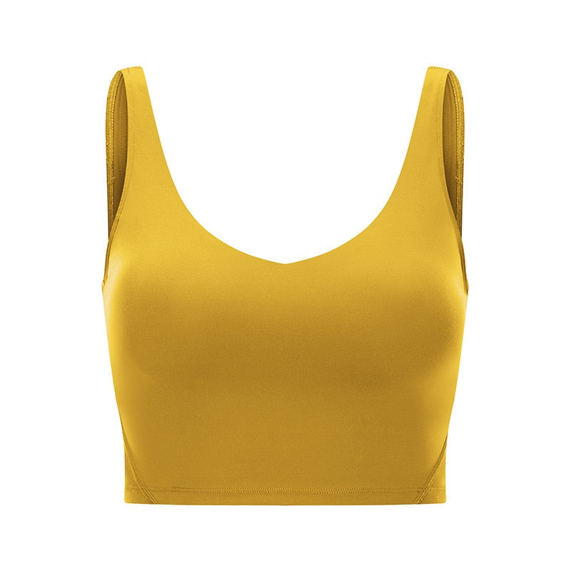 FlexiFitness Women's Nylon Spandex Sports Crop Tank Top - Sleeveless (XS-XL)