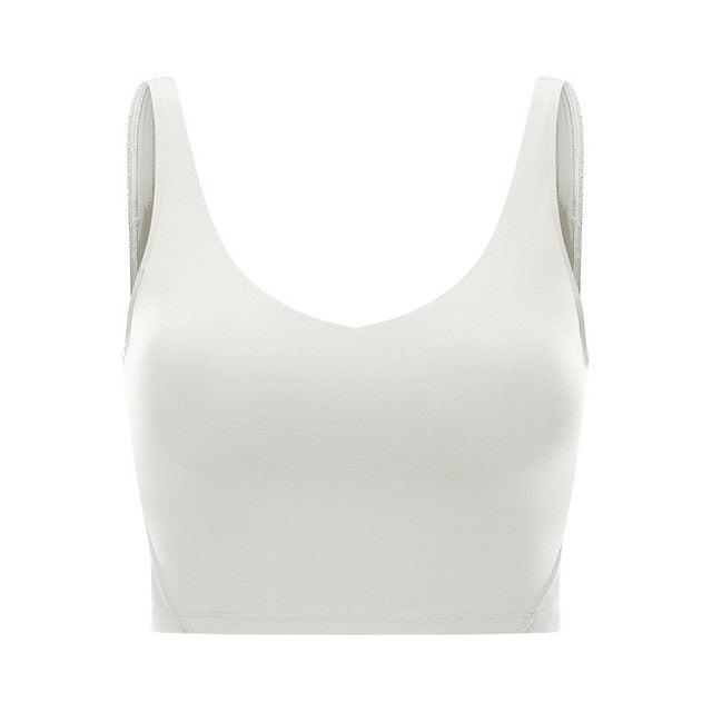 FlexiFitness Women's Nylon Spandex Sports Crop Tank Top - Sleeveless (XS-XL)