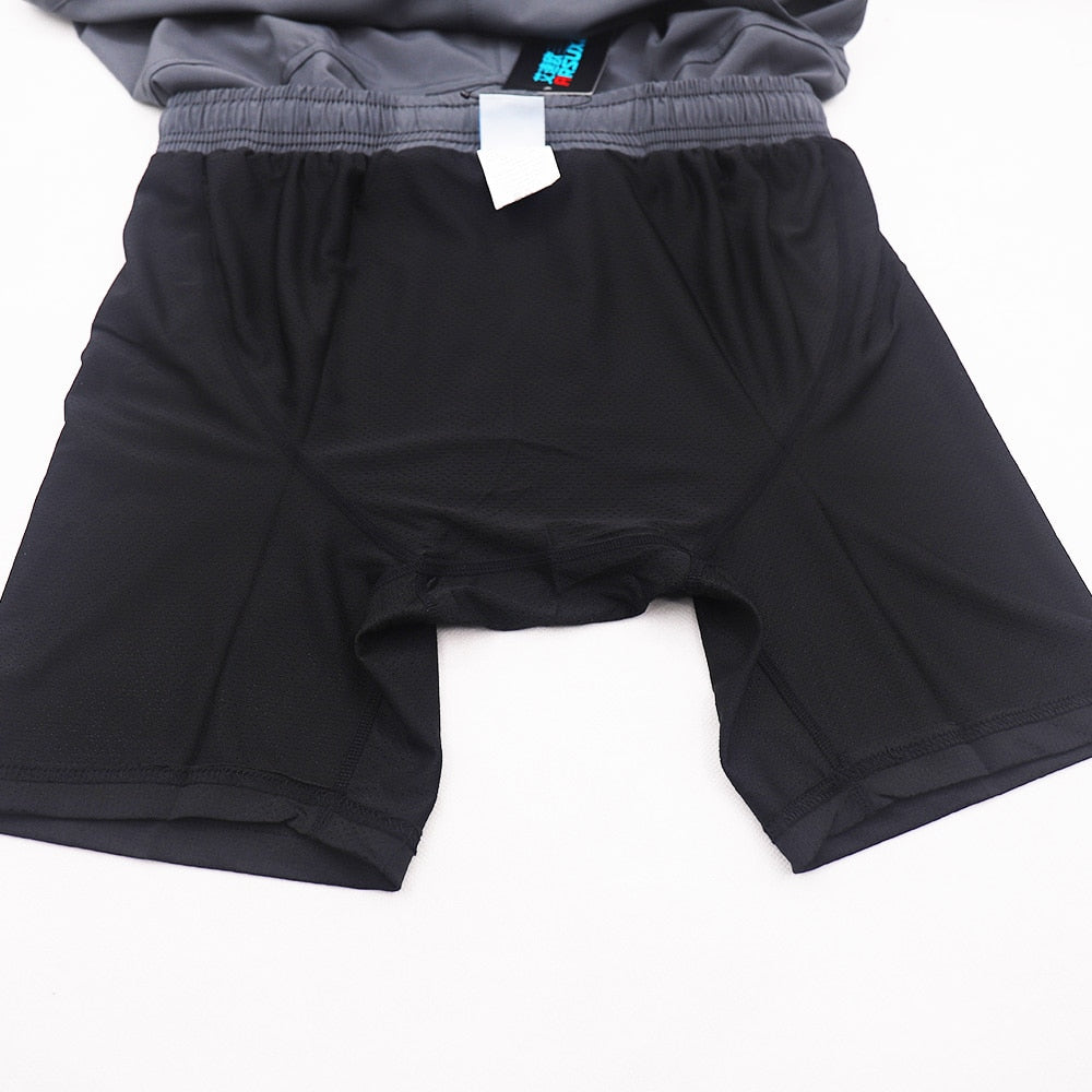 Pickleball Shorts - Blue/Gray Men's Polyester-Spandex Blend Shorts - Sizes S-XXL