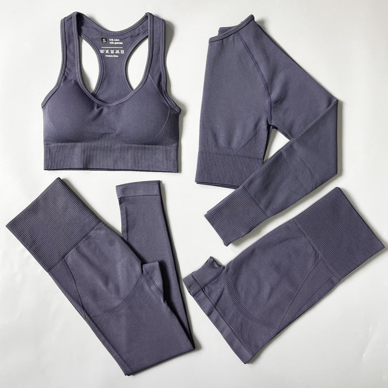 Nylon Flex Set: Women's 2-3-4 Piece for a Flawless Breathable Workout