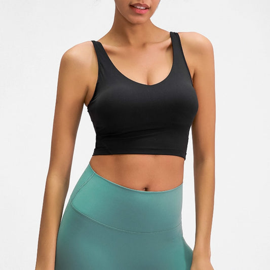 FlexiFitness Women's Nylon Spandex Sports Crop Tank Top - Sleeveless (XS-XL)