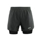 Pickleball Shorts - Blue/Gray Men's Polyester-Spandex Blend Shorts - Sizes S-XXL