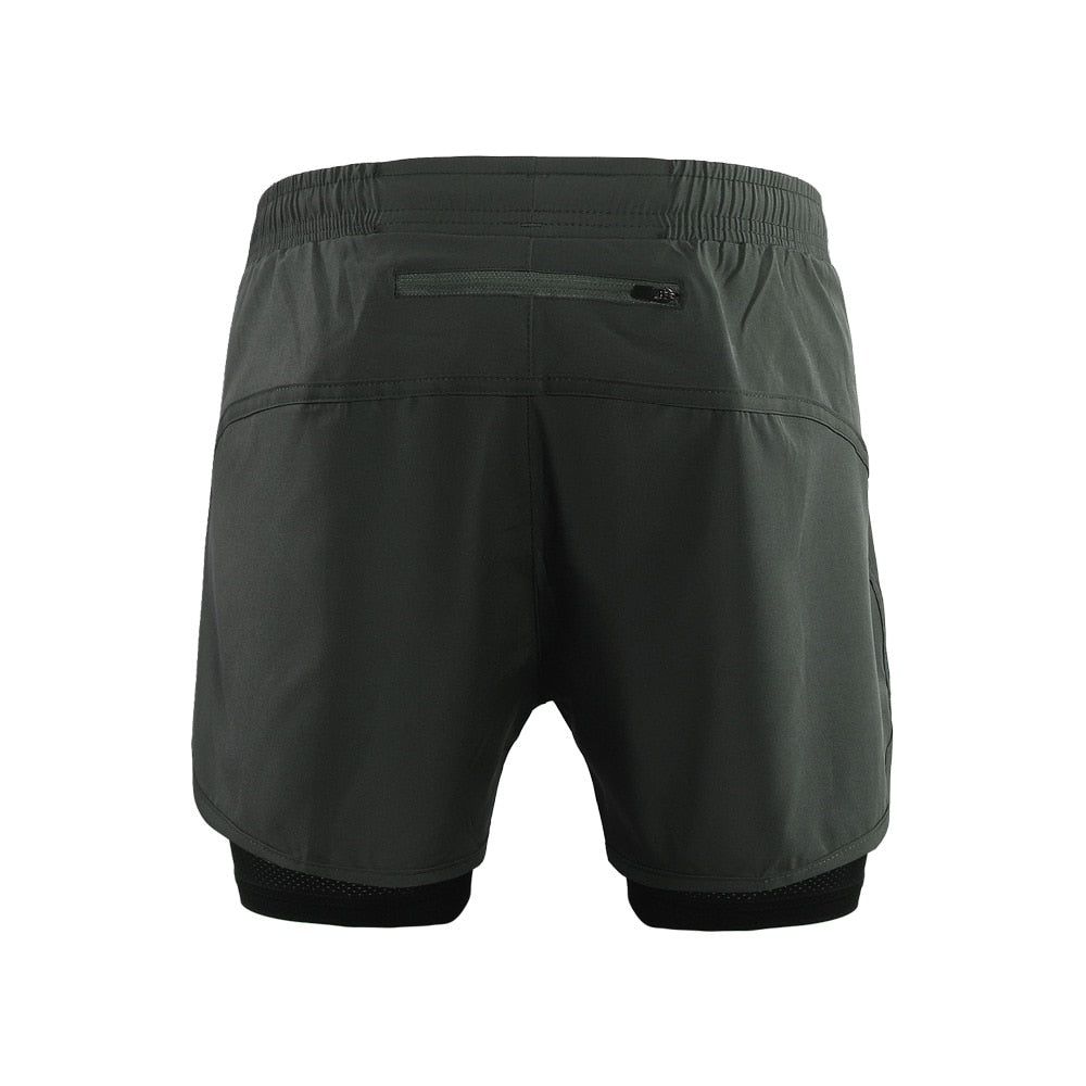 Pickleball Shorts - Blue/Gray Men's Polyester-Spandex Blend Shorts - Sizes S-XXL