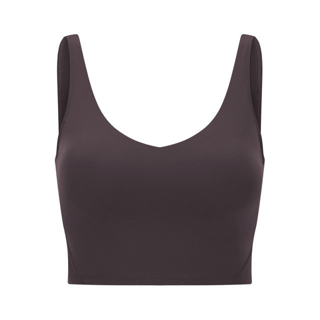 FlexiFitness Women's Nylon Spandex Sports Crop Tank Top - Sleeveless (XS-XL)