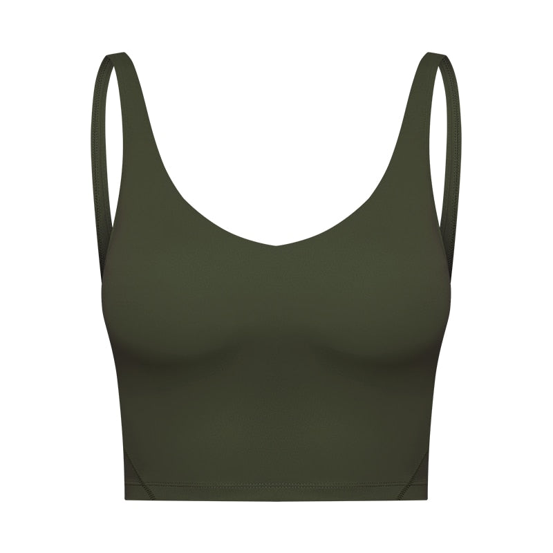 FlexiFitness Women's Nylon Spandex Sports Crop Tank Top - Sleeveless (XS-XL)