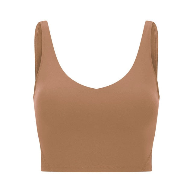 FlexiFitness Women's Nylon Spandex Sports Crop Tank Top - Sleeveless (XS-XL)
