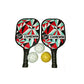 Pickleball Racket Set: 2 Carbon Fiber Paddles, 3 High-Performance Balls w/ Carry Bag
