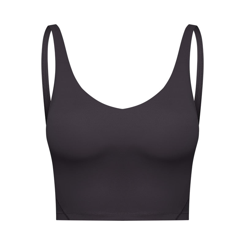 FlexiFitness Women's Nylon Spandex Sports Crop Tank Top - Sleeveless (XS-XL)