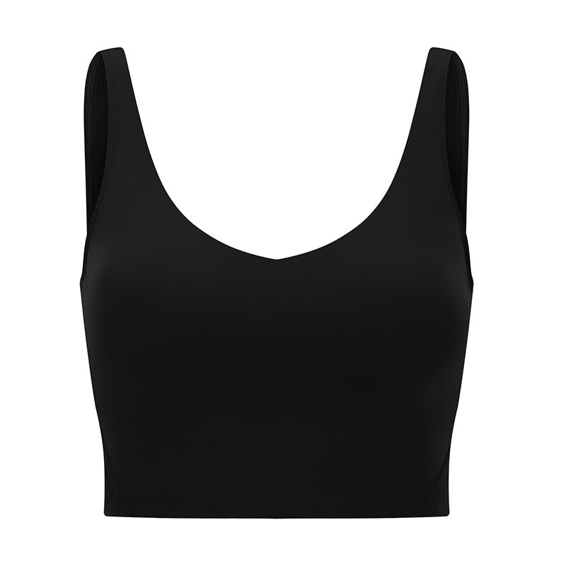 FlexiFitness Women's Nylon Spandex Sports Crop Tank Top - Sleeveless (XS-XL)