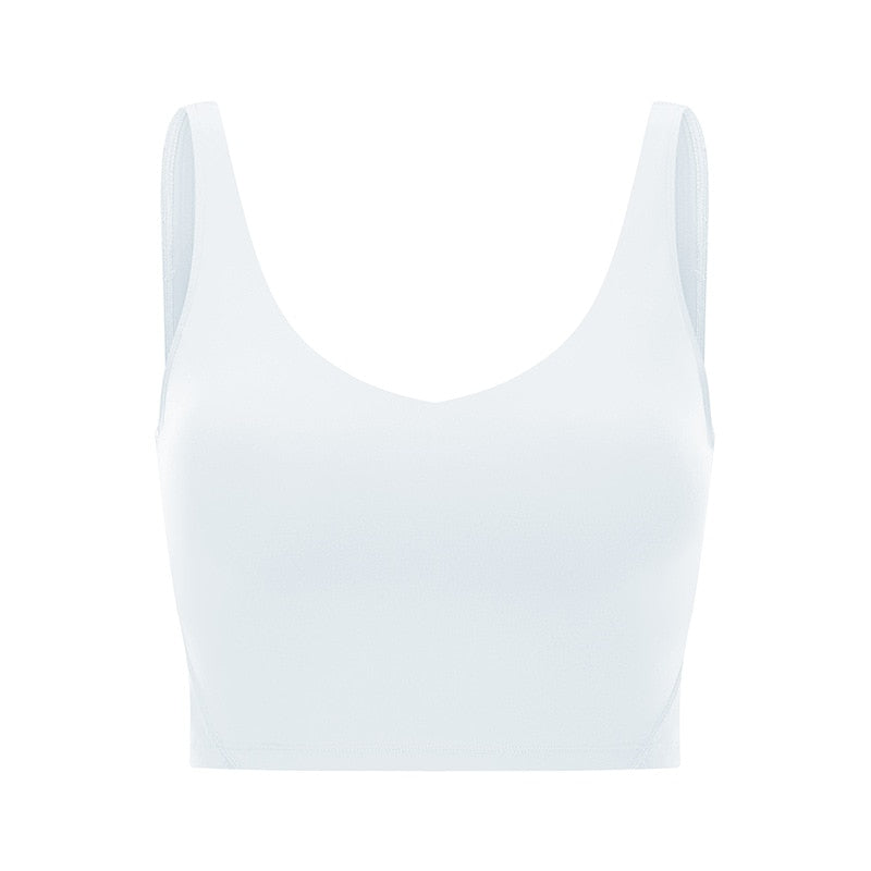 FlexiFitness Women's Nylon Spandex Sports Crop Tank Top - Sleeveless (XS-XL)
