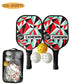 Pickleball Racket Set: 2 Carbon Fiber Paddles, 3 High-Performance Balls w/ Carry Bag