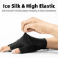Black Fingerless Pickleball Spandex Gloves in S - XXL Sizes