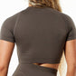 Women's Seamless Nylon Spandex Crop Top - Slim Fit