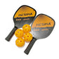 Pickleball Paddle Set with 2 Rackets, 4 Pickleball Balls w/ Convenient Carrying Bag