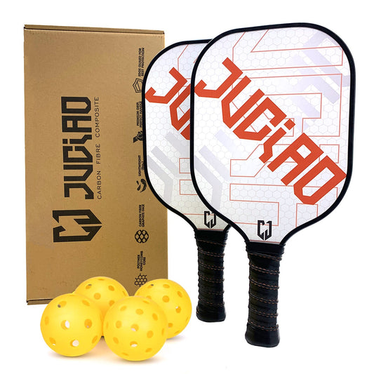Pickleball Starter Set: Includes 4 Balls and 2 Paddles w/ Carrying Bag