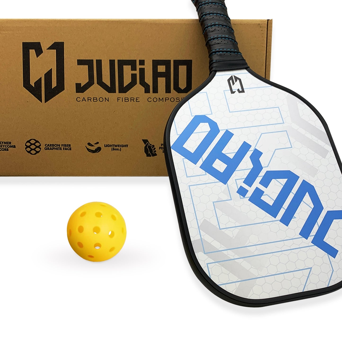 Blue Pickleball Starter Set: Includes 4 Balls and 2 Paddles w/ Carrying Bag