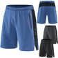 Men's Polyester Fitness Shorts w/ Zipper Pockets