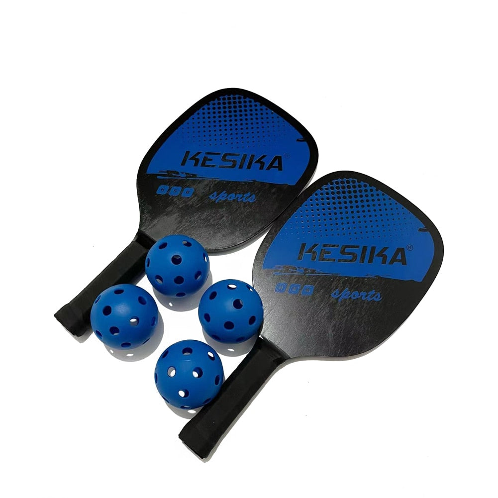 Pickleball Paddle Set with 2 Rackets, 4 Pickleball Balls w/ Convenient Carrying Bag