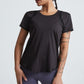 Breathable Nylon Women's Loose Short Sleeve Top w/ Open Back