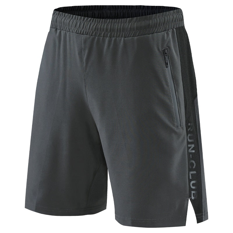 Men's Polyester Fitness Shorts w/ Zipper Pockets
