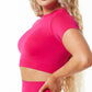 Women's Seamless Nylon Spandex Crop Top - Slim Fit