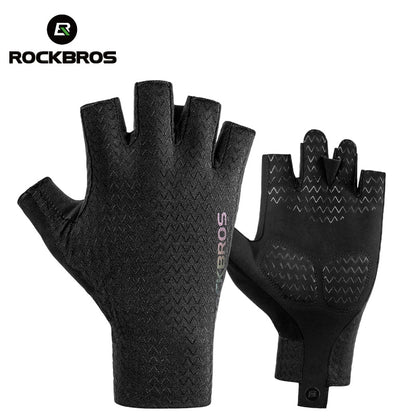 Black Fingerless Pickleball Spandex Gloves in S - XXL Sizes