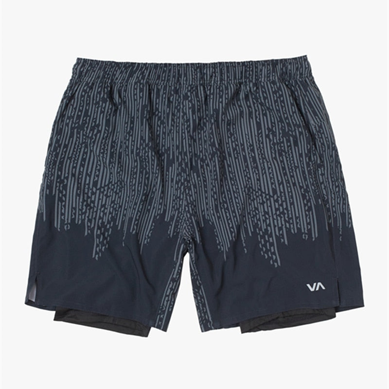 Men's Breathable Athletic 2-Layer Polyester Shorts w/ Pockets