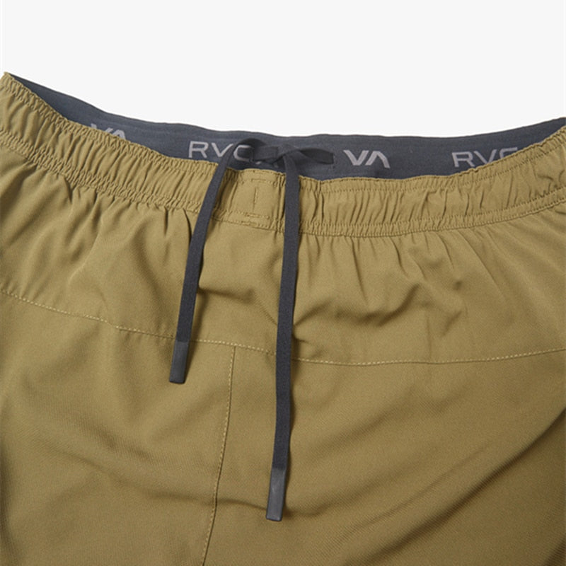 Men's Breathable Athletic 2-Layer Polyester Shorts w/ Pockets