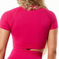 Women's Seamless Nylon Spandex Crop Top - Slim Fit