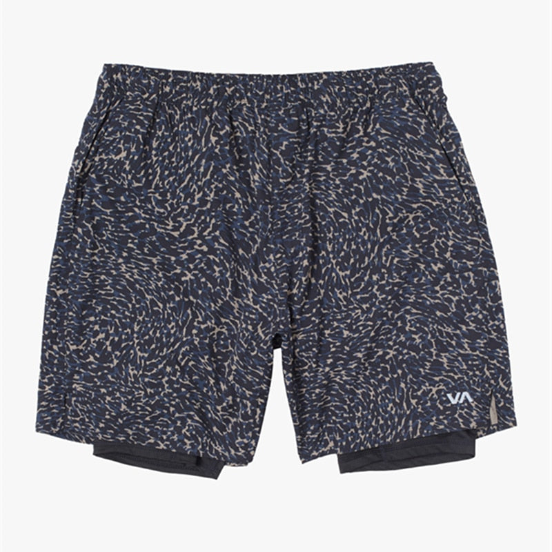 Men's Breathable Athletic 2-Layer Polyester Shorts w/ Pockets