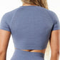 Women's Seamless Nylon Spandex Crop Top - Slim Fit