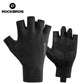 Black Fingerless Pickleball Spandex Gloves in S - XXL Sizes