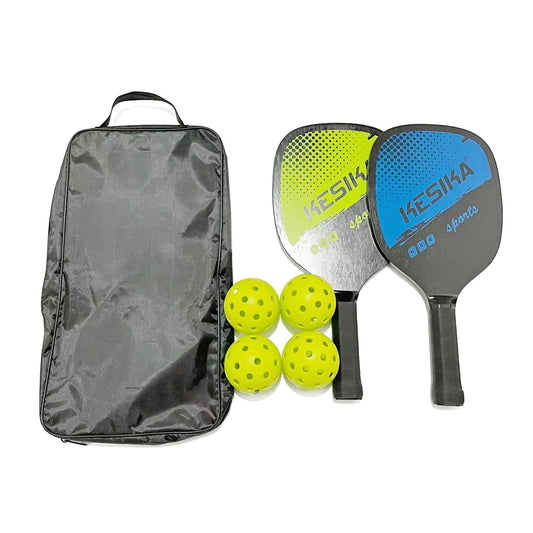 Pickleball Paddle Set with 2 Rackets, 4 Pickleball Balls w/ Convenient Carrying Bag